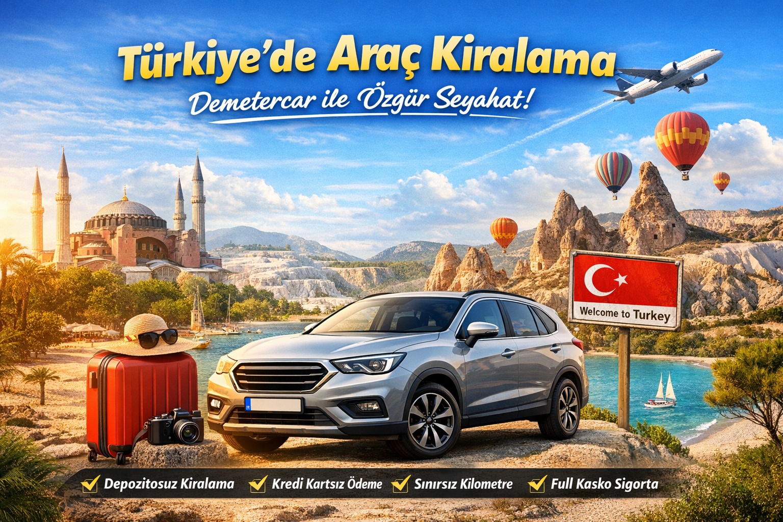 Türkiye’de Araç Kiralama  Demetercar ile Özgür Seyahat